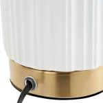 White Ceramic Gold Metal Table Lamp