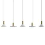 White Gold Over Island Pendant Lights