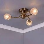 Antique Brass Semi Flush Ceiling Light