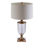 Fluted Design Clear Glass Table Lamp