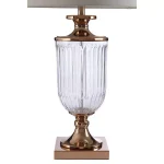 Fluted Design Clear Glass Table Lamp