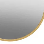 Gold Finish Round Wall Mirror