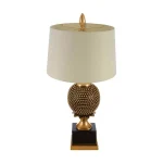 Orb Base Textured Bronze Table Lamp