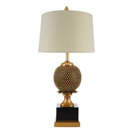 Orb Base Textured Bronze Table Lamp