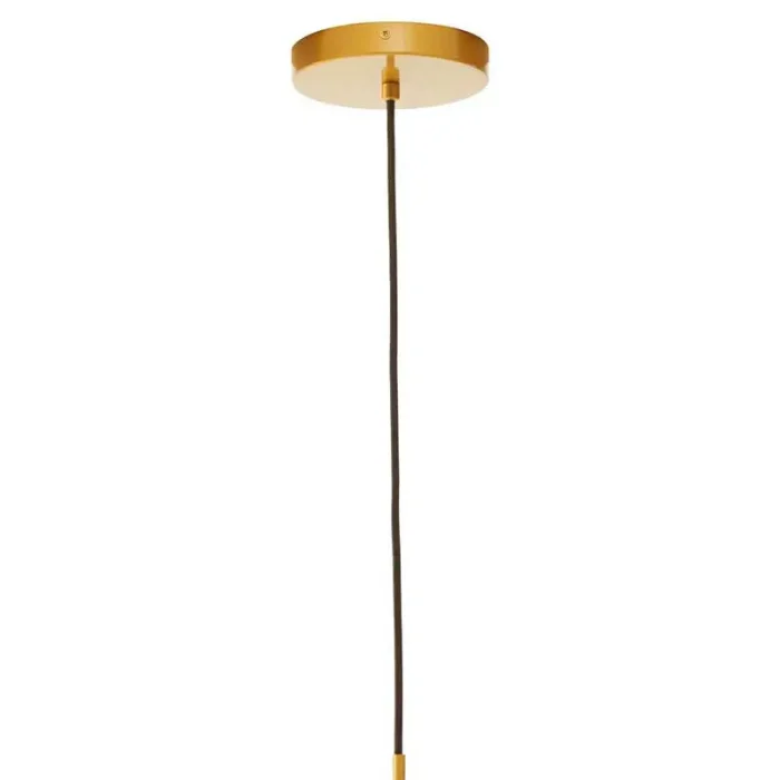 Round Glass Shade Pendant Light in Gold