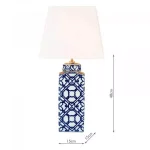 Geometric Blue White Table Lamp Base