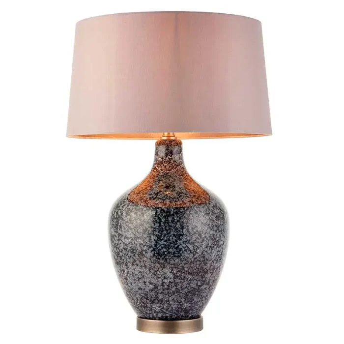 Grey Speckled Details Table Lamp