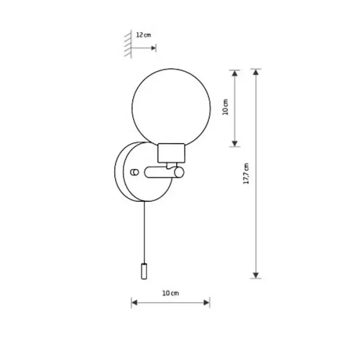 Opal Glass Bathroom Wall Light