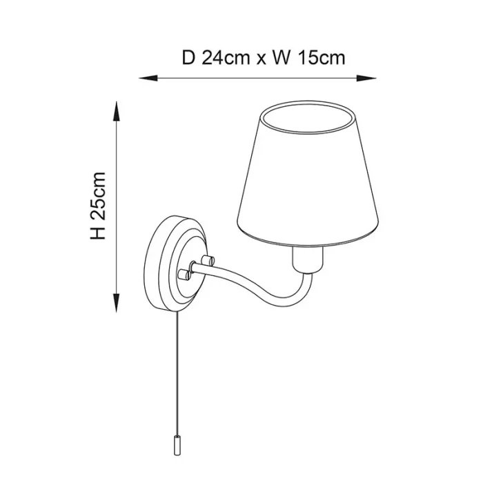 Ivory Shade Bathroom Wall Light in Satin Brass