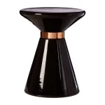 Black Glass Side Table