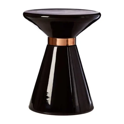 Black Glass Side Table