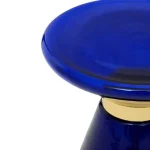 Blue Glass Side Table