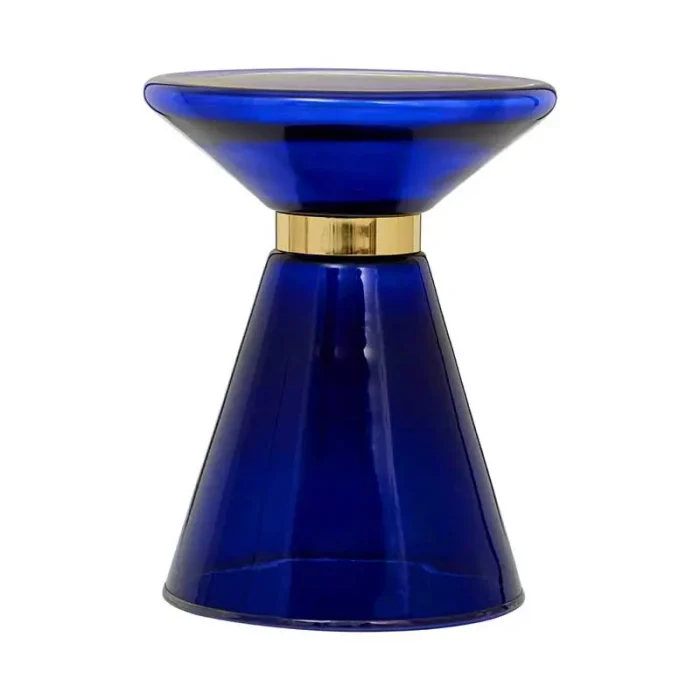 Blue Glass Side Table