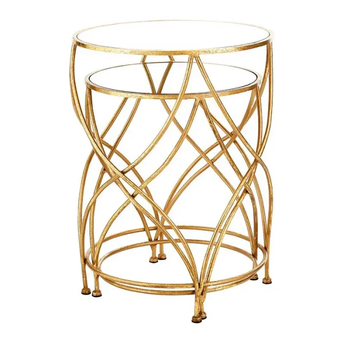 Mirrored Top Side Tables