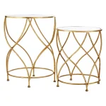 Mirrored Top Side Tables