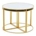 Set of 5 Gold Frame Nesting Tables