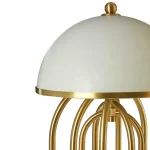 White dome shaped shade