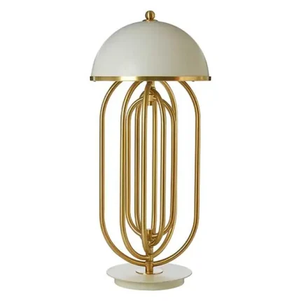 Art Deco White Gold Table Lamp