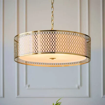 Classic Circular Gold Pendant Light