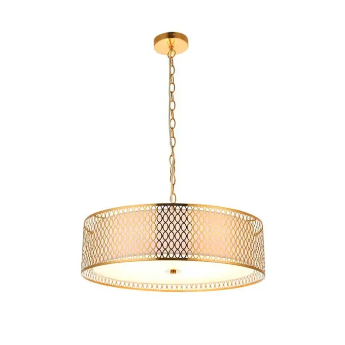 Classic Circular Gold Pendant Light