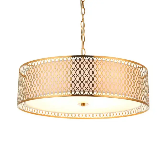 Classic Circular Gold Pendant Light