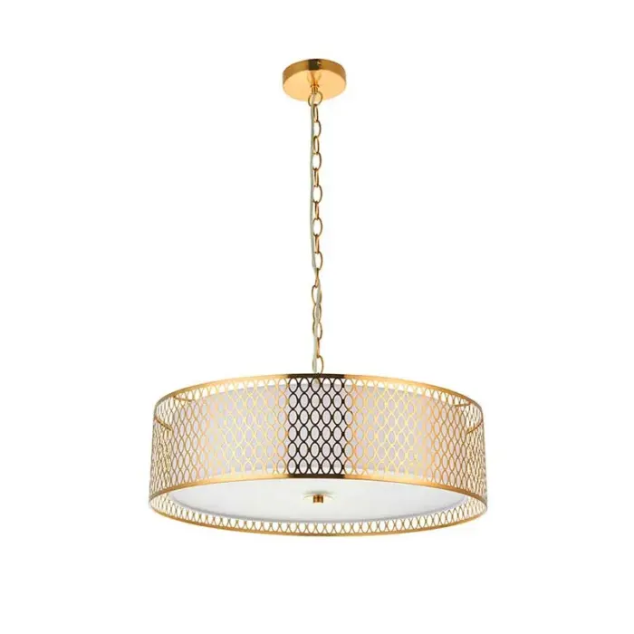 Classic Circular Gold Pendant Light