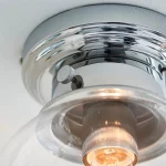 Clear Glass Bathroom Ceiling Light