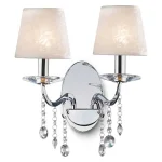 Chrome Decorative Crystal Wall Light