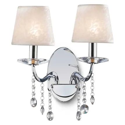 Chrome Decorative Crystal Wall Light