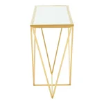 Gold Finish Console Table