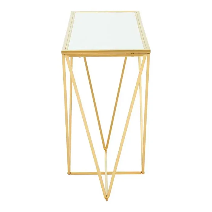 Gold Finish Console Table