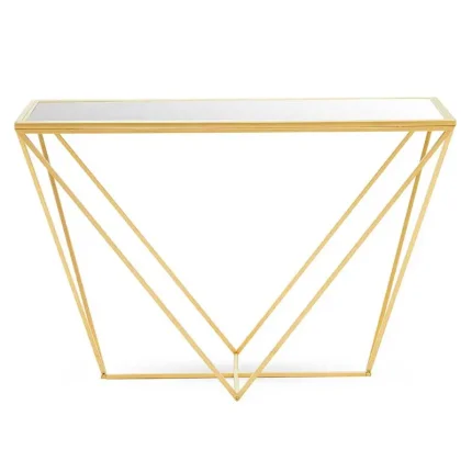 Gold Finish Console Table