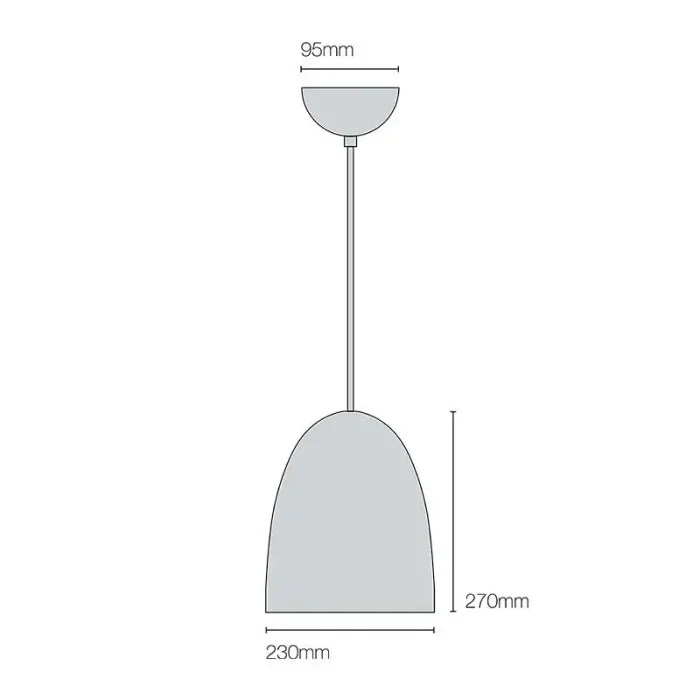 Hammered Copper Pendant Light Measurements