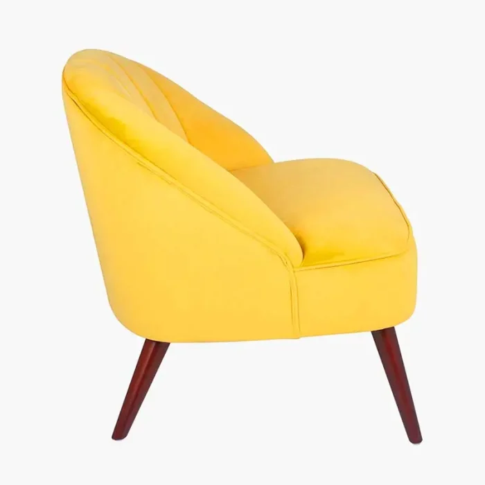 Ochre Velvet Cocktail Chair