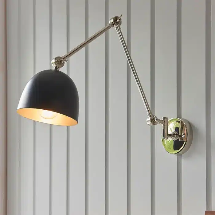 Polished Nickel Swing Arm Wall Light