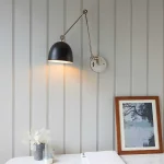 Polished nickel Swing arm wall light