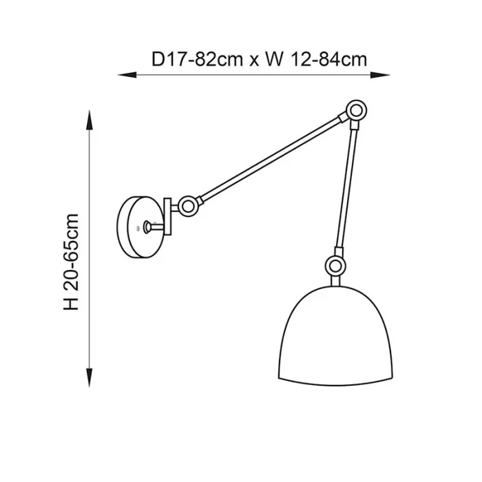 Polished Nickel Swing Arm Wall Light