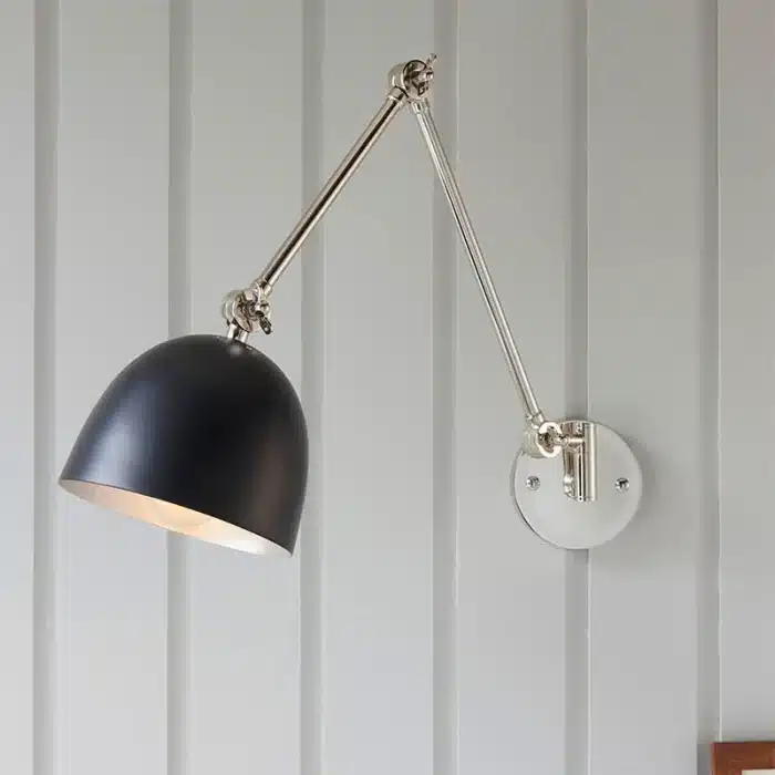 Polished Nickel Swing Arm Wall Light