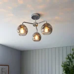 Smokey Mirrored Glass Ceiling Light