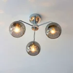 Smokey Mirrored Glass Ceiling Light