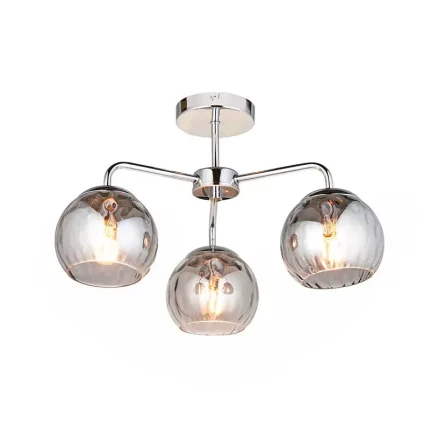 Smokey Mirrored Glass Ceiling Light