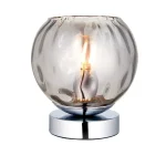 Smokey mirrored glass table lamp for bedroom, living room or dining room