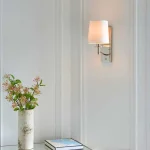 Bright Nickel Effect Wall Light