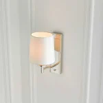 Bright Nickel Effect Wall Light