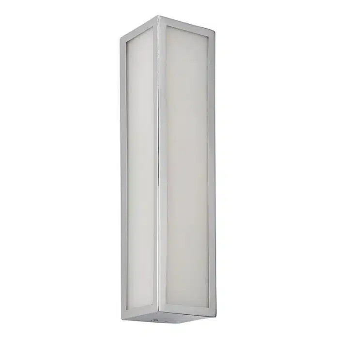 Chrome Frosted Glass Bathroom Wall Light