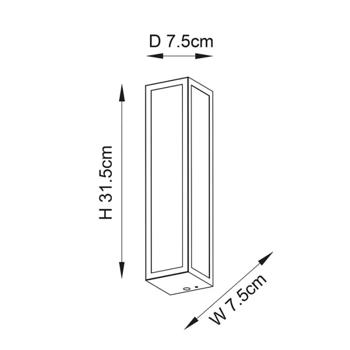 Chrome Frosted Glass Bathroom Wall Light