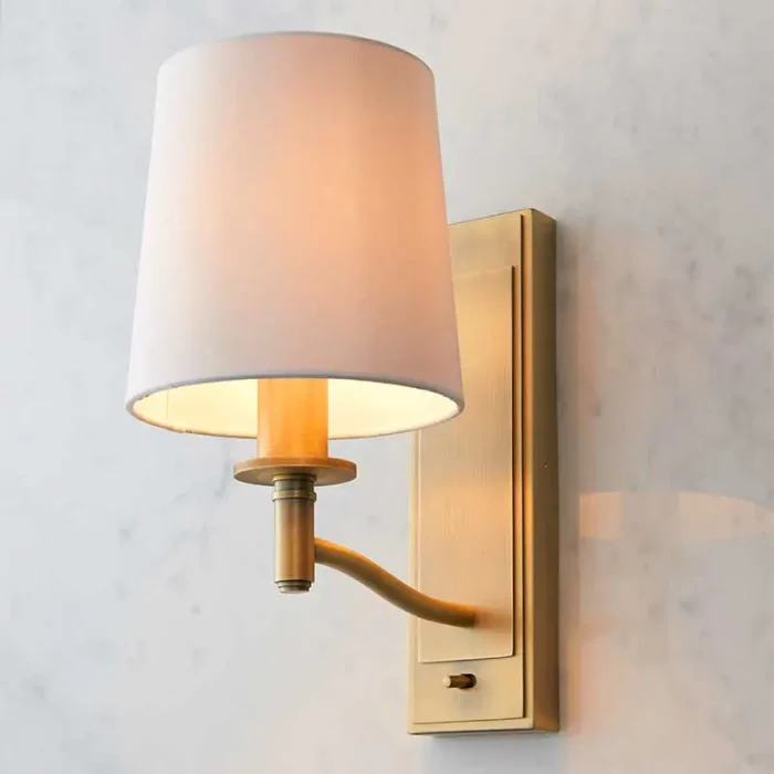 Matt Antique Brass Effect Wall Light