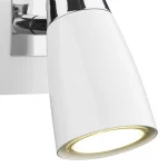 Matt White Polished Chrome Wall Spotlight