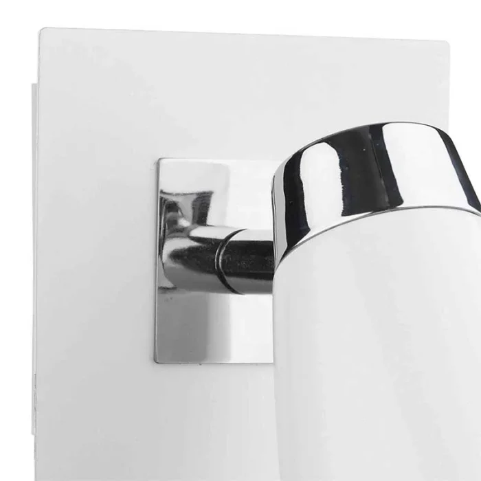 Matt White Polished Chrome Wall Spotlight