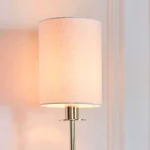 Modern Bright Nickel Fabric Wall Light